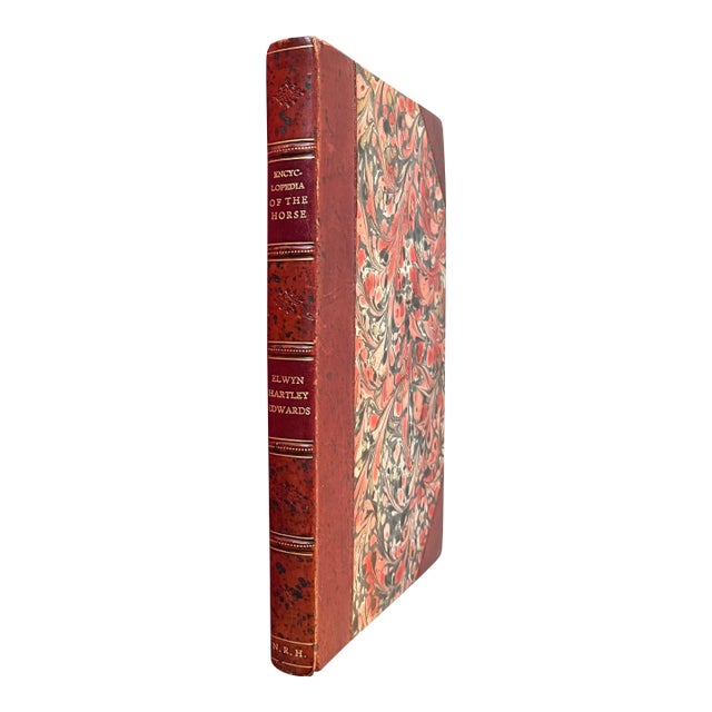 Fine Red Leather Binding - Encyclopedia of the Horse - Book by Elwyn Hartley Edwards - Single Volume For Sale