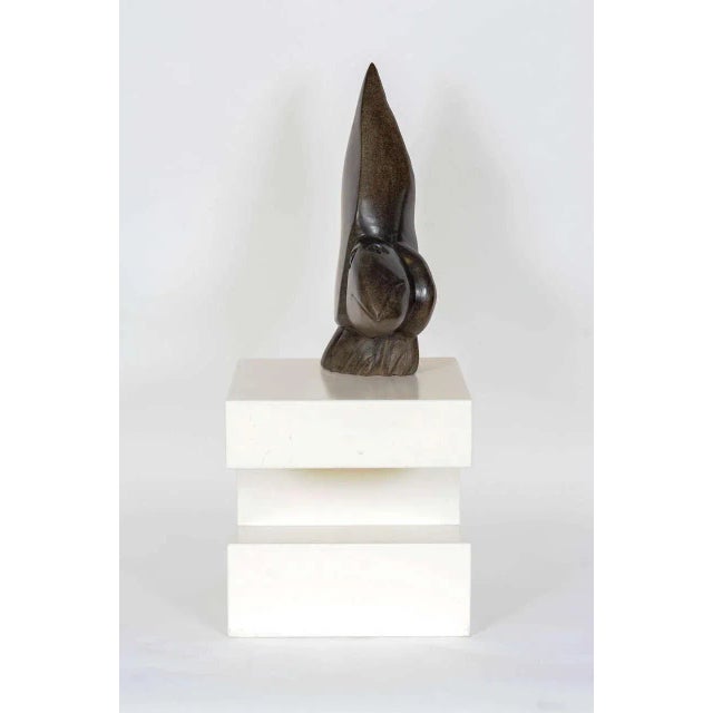 Stone Sculpture on Pedestal by David Bangura, 1990s For Sale - Image 6 of 8