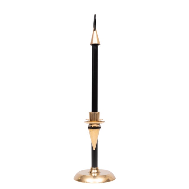 Italian Brass Candleholder, 1940s For Sale - Image 4 of 11
