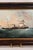Black Antique Oil on Canvas British Steamship Painting in Oak Frame For Sale - Image 8 of 9