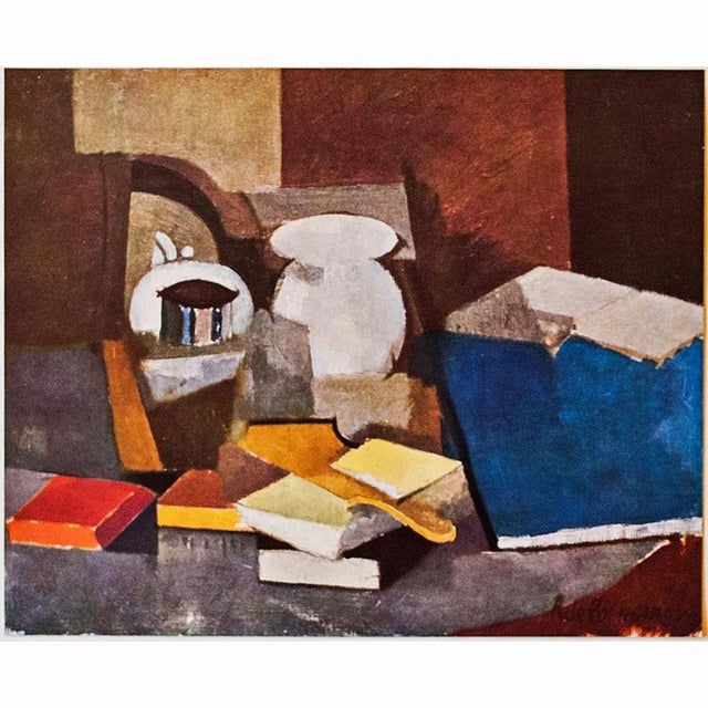 1940s 1947 After Roger De La Fresnaye Cubist "Still Life", First Limited Edition Offset Lithograph For Sale - Image 5 of 7