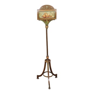 Antique Adams Style Metal Fire Screen For Sale