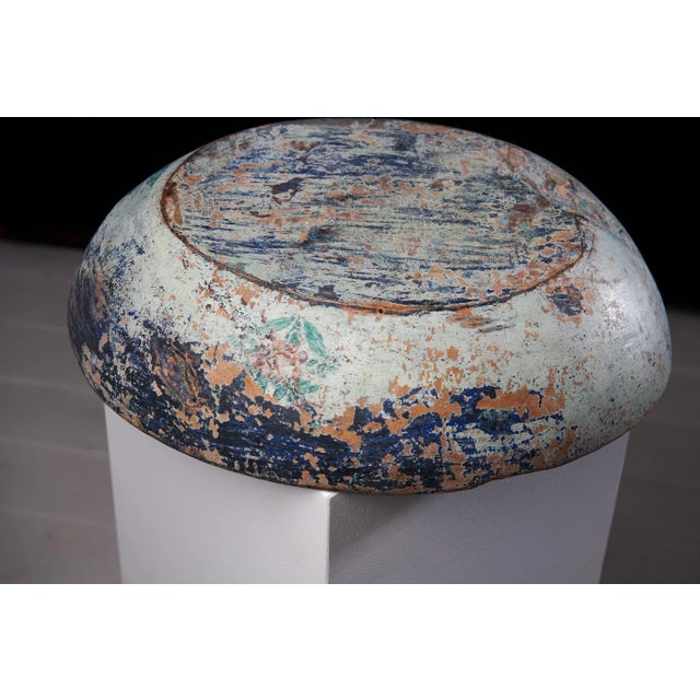 Wood Antique Swedish Folk Art Hand-Crafted Painted Bowl For Sale - Image 7 of 8