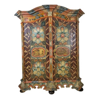 18th Century Florianer Painted Folk Cupboard, Upper Austria For Sale