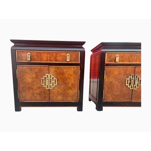 1970s Raymond Sabota Chin Hua Nightstands for Century Furniture, Pair For Sale In San Diego - Image 6 of 12