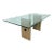 Vintage Marble & Glass Dining Table, Italy 1980s. For Sale