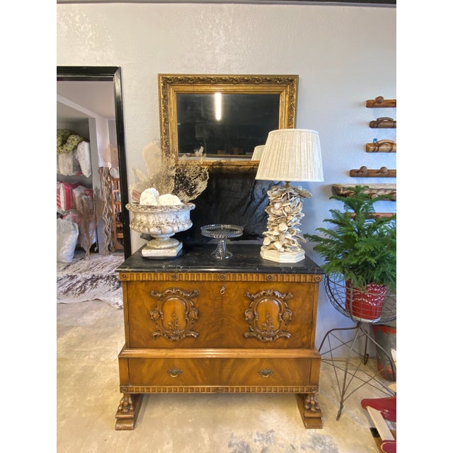 Gold Ornate Gold Mirror Hand-Carved Wood Frame For Sale - Image 8 of 8