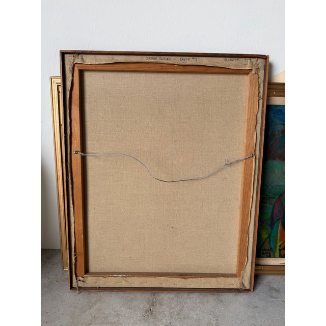 1979 John Almquist “Dream Series – Earth #7” Expressionist Abstract Oil on Canvas Painting, Framed For Sale - Image 13 of 13