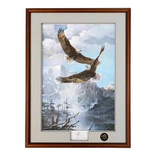 Mario Fernandez Signed "As Free as the Wind" Art Print - Medallion Edition 31/500 With Original Sketch Remarque & Cast Bronze For Sale