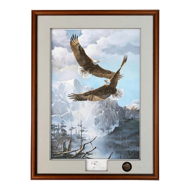 Mario Fernandez Signed "As Free as the Wind" Art Print - Medallion Edition 31/500 With Original Sketch Remarque & Cast Bronze For Sale
