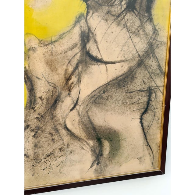 Paper Enrico Colombotto Rosso, Italian Surrealism, 1960, Mixed Media on Paper For Sale - Image 7 of 13