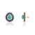 VR Jewels Art Deco 17ct Turquoise & Blue Sapphire Statement Earrings With Diamonds in 14k Gold- A Pair For Sale - Image 4 of 17
