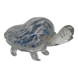Hand Blown Art Glass Turtle Large Paperweight Sculpture Figurine 4400b