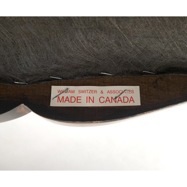 Set 4 Floral Gold & Red Upholstery Fine Carved Legs Slipper Lounge Chairs MINT! For Sale - Image 6 of 12