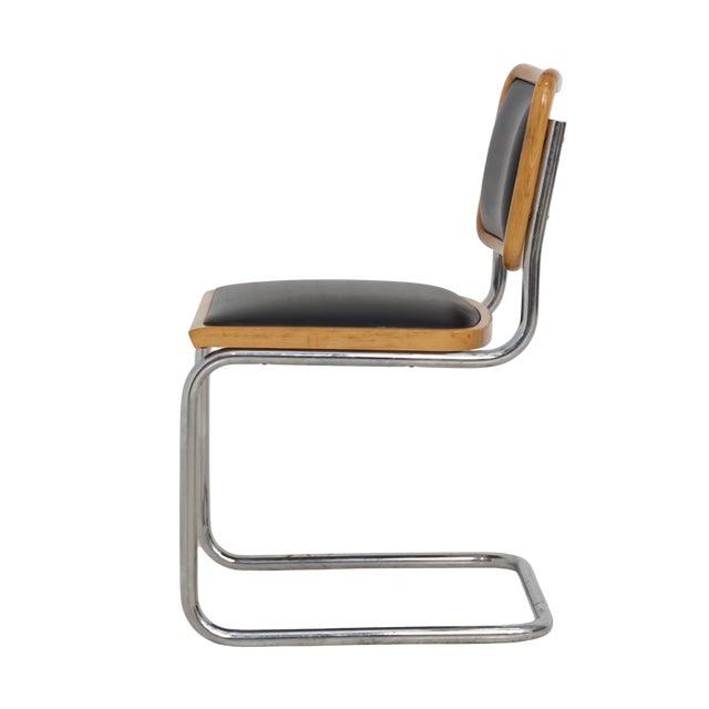 Mid 20th Century Mid 20th Century Black Vinyl Cesca Chairs For Sale - Image 5 of 10