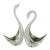 1970s Seguso Murano Art Glass Swan Figurine Arte Vetro, Italy- Set of 2 For Sale