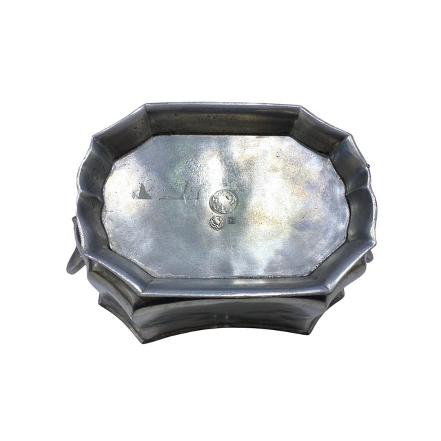 Match Pewter Cosi Tabellini Italian Handmade Centerpiece Bowl or Planter For Sale - Image 12 of 13