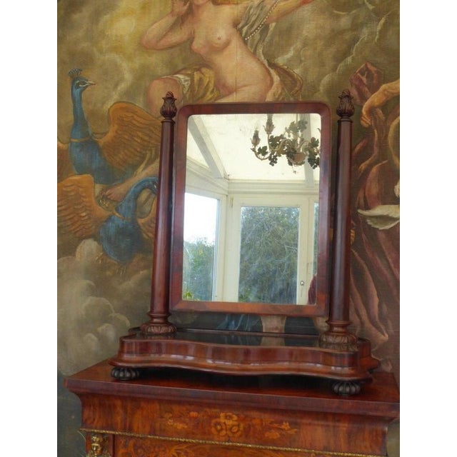 Antique George III Flame Mahogany Dressing Table Mirror, 1780 For Sale - Image 15 of 16