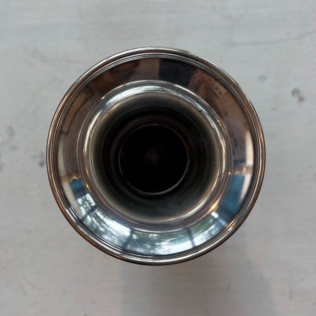 Mid 20th Century Mid 20th Century Pair of Sterling Silver Vases For Sale - Image 5 of 8