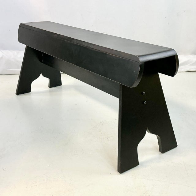 Vintage Americana Farmhouse Boho Chic Rustic Amish Style Bench For Sale - Image 4 of 11