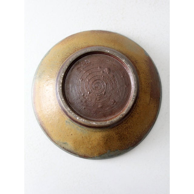 Teal Vintage Studio Pottery Bowl For Sale - Image 8 of 11