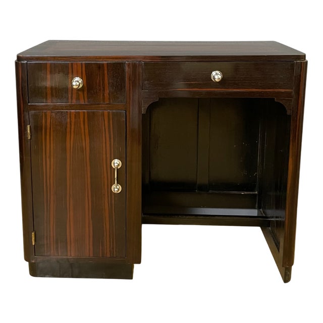 Vintage Art Deco Desk in Macassar, 1920s For Sale