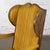 Mid-20th Century Rustic Colonial Style High Wingback Fireside Chair Oak Frame Gold Stripe Fabric For Sale - Image 11 of 18