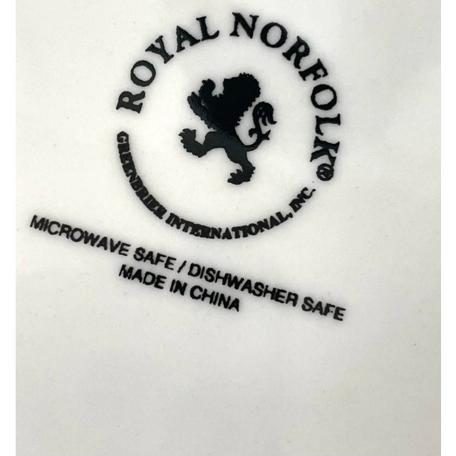 White Royal Norfolk Winter, Woodland Christmas or Cabin Dinner Plates. Set of 10 For Sale - Image 8 of 8