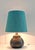 Ruggero giangiacomi for la bottega ii punto. Made in italy, circa 1970. single-light table lamp, silver-glazed ceramic...