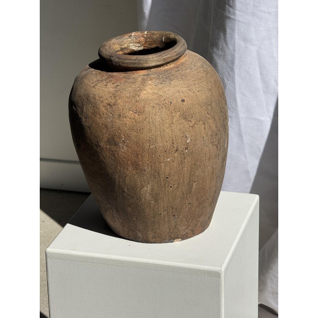 1980s Borneo Vase in Brown Terracotta, 1980s For Sale - Image 5 of 5