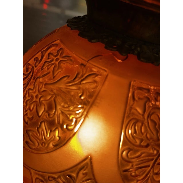 19thc French Napoleon III Red Art Glass Hanging Lantern Fixture Signed by Baccarat For Sale - Image 13 of 18