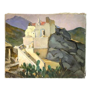 1967 French Corsica Oil Painting