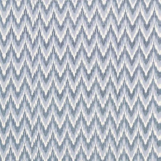 Sample- Schumacher Adari Cotton Ikat Fabric in Denim For Sale