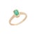 Handmade Bezel Set Emerald Single Stone Ring in 14k Solid Yellow Gold Size 7 For Sale - Image 4 of 7