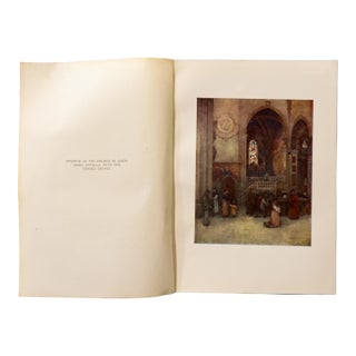 1905 Italian Original Print - Interior of the Church of Santa Maria Novella, With the Strozzi Chapel - From Book Florence & Some Tuscan Cities (1905) For Sale