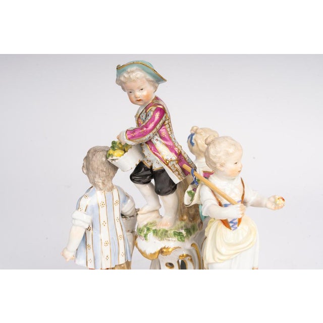Ceramic Antique Porcelain Sculpture from Meissen, 1700s For Sale - Image 7 of 9