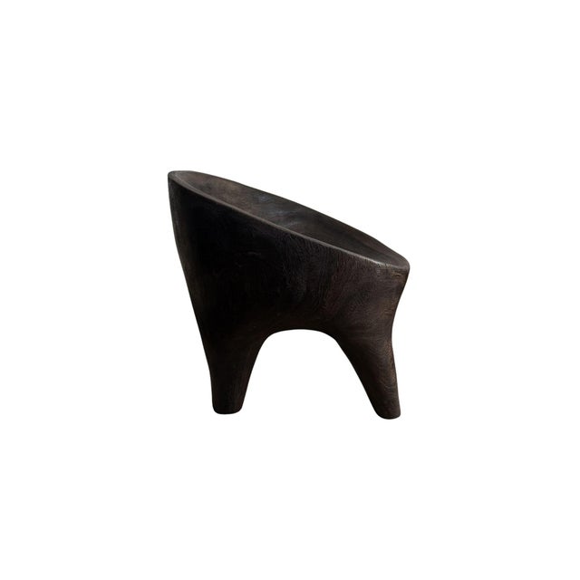 Not Yet Made - Made To Order Sculptural Lounge Chair Carved From Solid Suar Wood, Modern Organic For Sale - Image 5 of 7