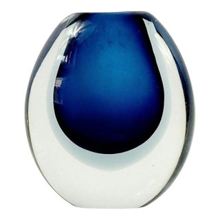 Mid-Century Scandinavian Sommerso Art Glass Vase by Vicke Lindstrand for Kosta, Sweden, 1950s/1960s For Sale