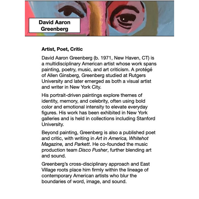 David Aaron Greenberg — Jesus! I Hear the Music — Acrylic & Mixed Media on Paper, Signed (Unframed) For Sale In Seattle - Image 6 of 6