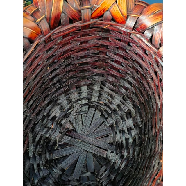 Antique Japanese Ikebana Bamboo Basket For Sale - Image 16 of 17