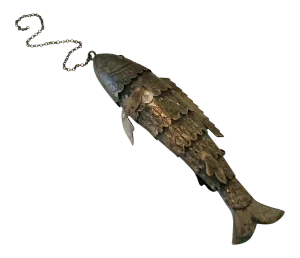 Silver Articulated Koi Fishing Lure with Chain