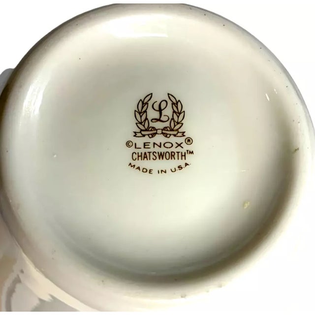 Mid-Century Modern Vintage Lenox Chatsworth Porcelain Floral Vase For Sale - Image 3 of 5