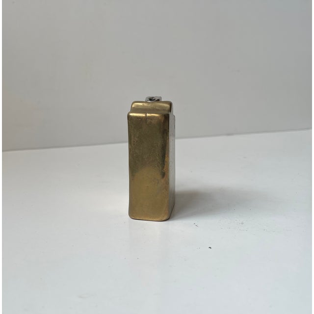 Metal Vintage Brutalist Lauterbach Ashtray and Lighter Holder in Bronze, 1970s, Set of 2 For Sale - Image 7 of 11