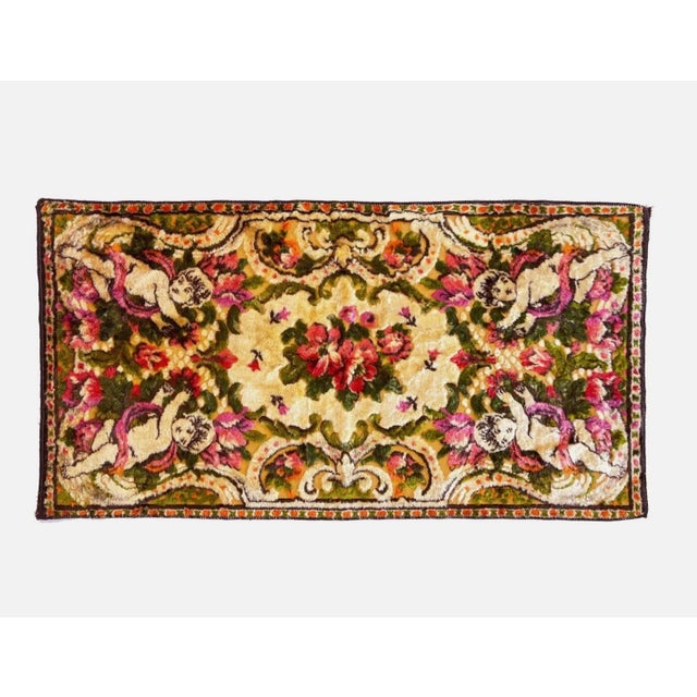 Baroque Mid-Century Chenille Tapestry, Italy, 1960s For Sale - Image 3 of 10