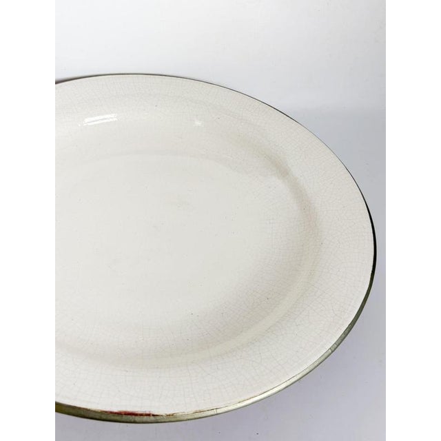 Ceramic White Ceramic Serving Platter, France, 1980s For Sale - Image 7 of 16