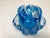 Glass Handcrafted Floriform Blue and Clear Cased Murano Style Art Glass Paperweight For Sale - Image 7 of 12