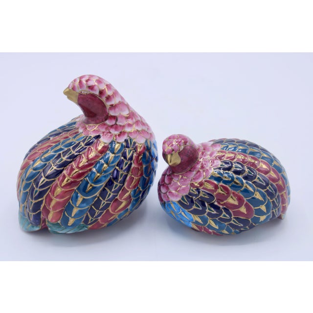 Mid-Century Modern Vintage Mid Century Modern Ceramic Quail Duo For Sale - Image 3 of 8