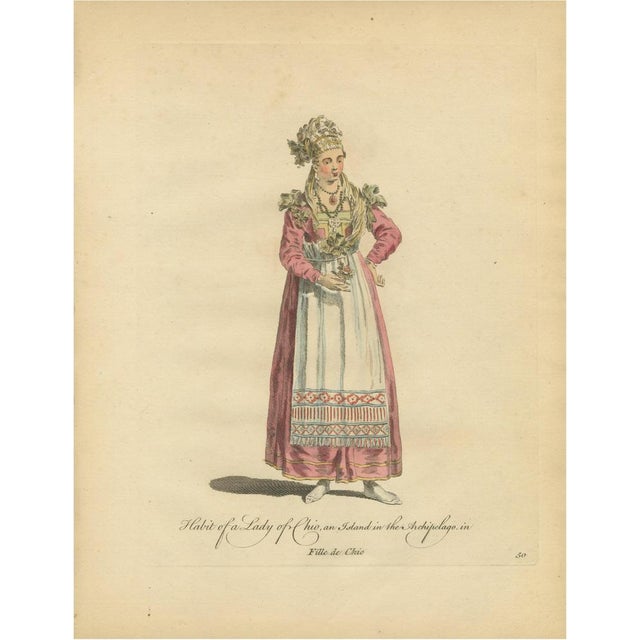 Jefferys, Lady of Chio Greek Island Dress, 1749, Print For Sale - Image 9 of 9