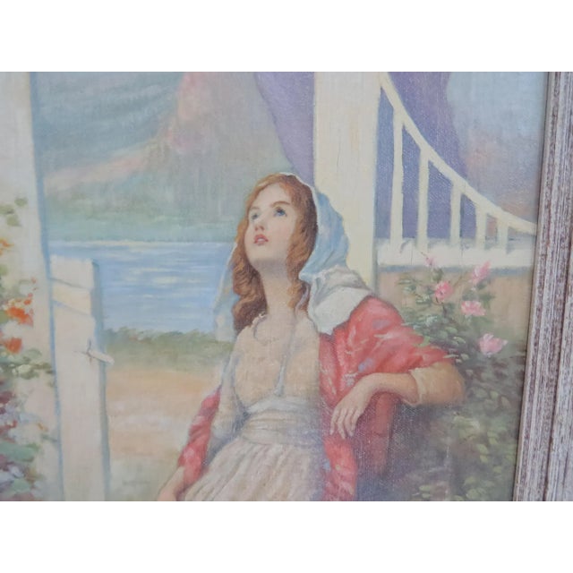 Original Carl Reimann Oil on Canvas of a Young Girl - Framed, Signed and Dated 1933 For Sale - Image 4 of 9