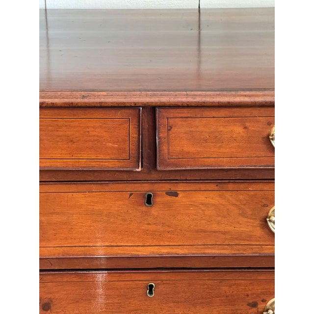 19th Century English Mahogany Chest of Drawers For Sale - Image 4 of 11